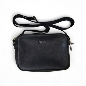 Furla Camera Bag Limited Edition Leather with Unbranded Crossbody Guitar Strap